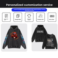 Sweat à capuche OEM personnalisé style américain en coton délavé et vieilli, coupe ample pour jeunes, collection automne/hiver 2026