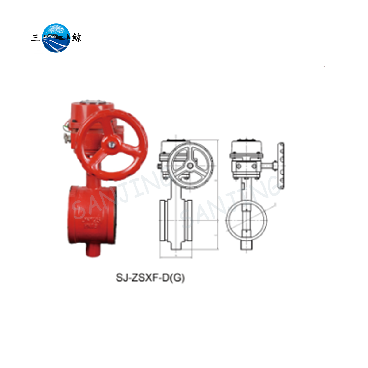 Top Quality Zone Control Valve 4" Grooved Signal Butterfly Valve With Supervisory Switch Walter Flow Control Valve For Pipe