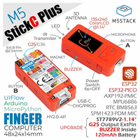 Kit de développement IoT miniature M5stack M5stickc Plus-plus2 avec accessoires pour montre, écran TFT 1,14 pouces, contrôleur IoT