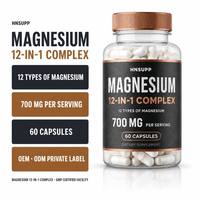 Suplemen Magnesium Kompleks 700mg 12-in-1 untuk Tidur, Pemulihan Otot, dan Dukungan Otak, 60 Kapsul, Formula Potensi Tinggi untuk Dewasa