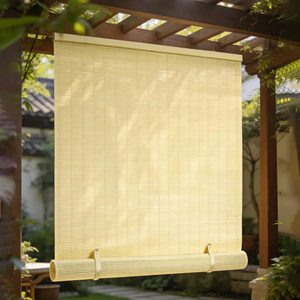Clôture en <span class=keywords><strong>bambou</strong></span> artificiel Kenda brevetée CEO Wicker PP Screening Roll, anti-décoloration, moderne, inspirée de la nature, <span class=keywords><strong>pour</strong></span> la terrasse, la <span class=keywords><strong>pergola</strong></span> et l'intimité - Product Image 1