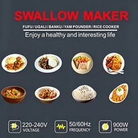 Robot culinaire multifonctionnel électrique 6L 900W haute puissance avec contrôle LED pour Fufu et piler l'igname, en acier inoxydable