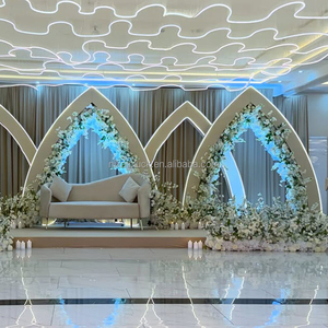 Arche de scène de mariage de style <span class=keywords><strong>palais</strong></span> indien NIKA, grande arche décorative en acrylique robuste avec éclairage LED - Product Image 6