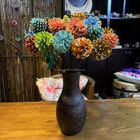 Fait à la main bricolage décor pomme de pin cônes de noël avec des poteaux pommes de pin séchées fleurs Bouquets arbre de noël accessoires de tir Fruits