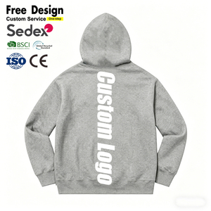 Felpa con Cappuccio <span class=keywords><strong>Oversize</strong></span> da Uomo 2026 in Raso con Applicazioni, Foderata, Pesante, 100% Cotone, Personalizzabile, Stile Streetwear <span class=keywords><strong>Vintage</strong></span> - Product Image 1