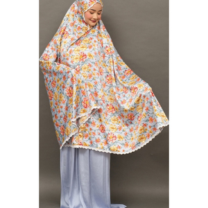 I panni delle donne vestono l'abbigliamento musulmano tradizionale all'ingrosso Robe Turban Wear Ruche Jilbab <span class=keywords><strong>Muhammed</strong></span> pregano il Hijab lungo di preghiera - Product Image 6