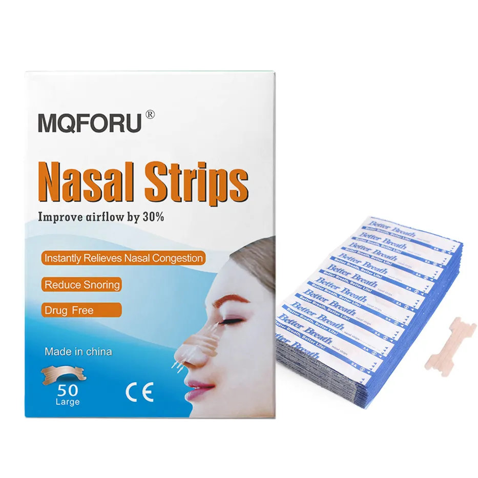 50pcs/Box Breathe Right Nose Clip/Nasal Strips/Snoring Stopper, Health Care Product For Home Use