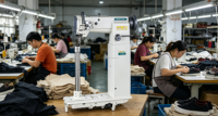 Machine à coudre industrielle à bras long robuste FS-8365, 1600 points par minute, système d'aiguilles DPX17, moteur à engrenages, longue durée de vie