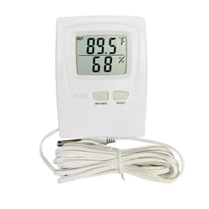 Great Choice Products Mini Reptile Terrarium Digital Thermometer Hygrometer  With Probe Humidity Gauge