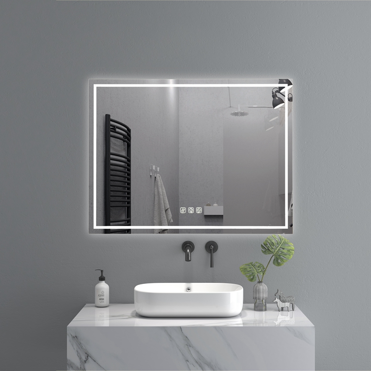 ETL CE, оптовая продажа, умное светодиодное освещение, зеркало с подсветкой, без проводов, противотуманное зеркало для ванной