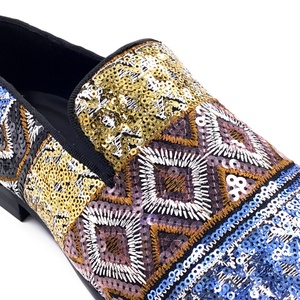 Chaussures habillées et Richelieu pour hommes en cuir véritable, faites main, de haute qualité, avec motif diamant DIY, logo personnalisé, marque originale, style Bohème - Product Image 5