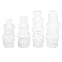 Seaux en plastique PP de qualité alimentaire 500ml-5L avec poignée et couvercle pour l'utilisation de seau d'emballage de lait d'eau