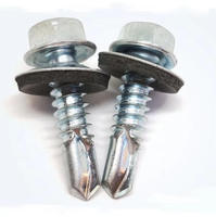 Vis autoperceuse DIN7504K galvanisée à tête de charnière modifiée avec rondelle de cymbale, vis autoperceuse à tête hexagonale