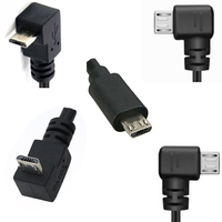 Connecteurs USB Type-C plaqués nickel Swan 2A, design à angle droit, conducteur en cuivre pur, PVC pour téléphones mobiles Android