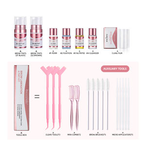 Kit de <span class=keywords><strong>tinte</strong></span> de laminación de cejas Kit de rizador de <span class=keywords><strong>pestañas</strong></span> de fabricación Oem personalizado directo Salón de belleza Levantamiento de cejas Uso doméstico - Product Image 4