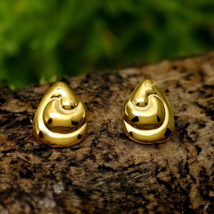 ต่างหูแฟชั่นแบบติดหู สแตนเลส 316L ชุบทอง PVD ทนทาน เป็นมิตรต่อสิ่งแวดล้อม - Product Image 3