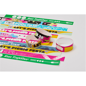 Pulseras de identificación para eventos [AnyWristband], pulseras YUPO a todo color, tipo individual de 25 mm (1 pulgada) para admisión - Product Image 1