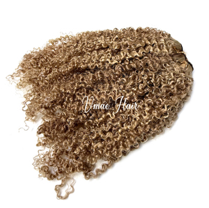 VMAE Ciocche di <span class=keywords><strong>Capelli</strong></span> Umani Afro Ricci Crespi Remy Grezzi Cambogiani con Riflessi Balayage Biondo <span class=keywords><strong>Cenere</strong></span> Marrone 4A 4B 4C - Product Image 2