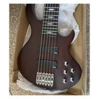 Guitare Basse Électrique Jello 43 Pouces 6 Cordes, Corps en Palissandre et Chêne, 24 Frettes Demi-Fermées en Nickel, Manche de Guitare 43 Pouces