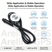Capteur de niveau de carburant ultrasonique RS232 SG003 pour flotte de location et logistique – Surveillance du carburant sans perçage