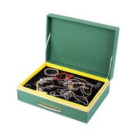 Boîte à bagues en bois petite, boîtes à bijoux à un trou, présentoir en bois, grande boîte à bijoux en bois