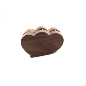 Jewelry Box Unique Design Hot Sale Black Walnut Custom Wood Jewelry Box Luxury Wooden Jewelry Box For 2 Rings