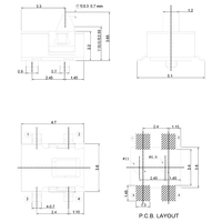 Micro-interrupteur KW02-01 à 4 broches