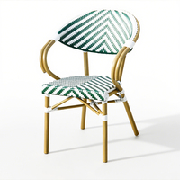 Ensemble de table et chaises de salle à manger d'extérieur en aluminium moderne pour hôtel et entrée, confortable et élégant