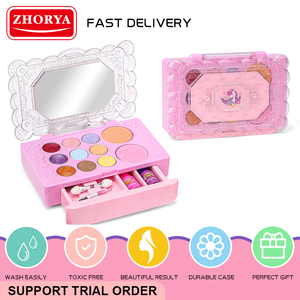 Zhorya set regalo per <span class=keywords><strong>pennelli</strong></span> da trucco per bambini finti di giocare kit giocattolo cosmetico rosa - Product Image 4