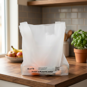 Bolsas de Compras Reutilizables de Plástico PE con Corte en U, Marca UKHI, Personalizadas, Sellado Térmico, Estampado en Caliente, Reciclables, para Supermercados - Product Image 5