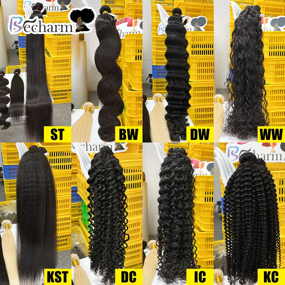 Cheveux alignés brésiliens vierges non transformés de cuticule de prix le moins cher, Extension de cheveux humains en gros, vendeur brésilien de paquets de cheveux
