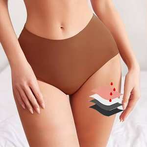 Sur commande, Culotte menstruelle post-partum sans couture 4 couches pour femmes, grande taille, de fabricant de vêtements de maternité - Product Image 1