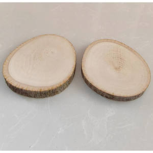 Nature Unfinished Large <b>Wood</b> <b>Slabs</b> 7-8 Inches Wooden Circle for Wedding Centerpieces & Table Decorations-DIY Painting - Product Image 4