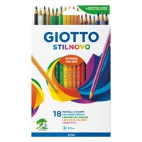 Coffret de crayons de couleur GIOTTO STILNOVO avec 18 couleurs, origine Italie, diamètre du mineur 3,3 mm, impression par lamination, non soluble