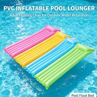 Matelas flottant gonflable en PVC pour adultes, lit d'eau pliable pour la détente estivale à la plage ou en piscine