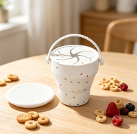 Gobelet d'apprentissage pour bébé en silicone de qualité alimentaire FUBON avec couvercle, pliable, 150 ml, sans BPA, 0-12 mois, couleur personnalisée