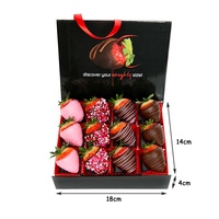 Boîte d'emballage en papier alimentaire A4 en gros pour chocolats de la Saint-Valentin, boîte cadeau de luxe pour truffes Nama, 12 pièces