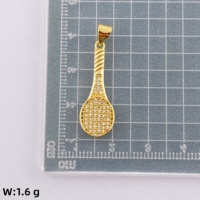 Pendentifs et breloques Kadi en cuivre plaqué or 18 carats, style sportif pour enfants, avec zircon, pour la fabrication de colliers et bijoux