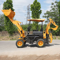 Chargeuse-pelleteuse 4x4 robuste, chargeuse-pelleteuse diesel, chargeuse-pelleteuse hydraulique pour travaux routiers