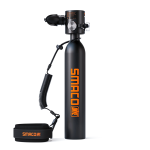 Tanque de Buceo Portátil SMACO S300Plus de 0.5L, Cilindro de Aire de Aluminio con Regulador Integrado y Manómetro - Product Image 1