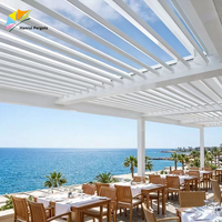 Pergola rétractable en aluminium pur 8x8 à lames orientables, structure extérieure imperméable pour jardin, patio et cour arrière