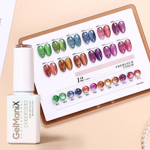 Vernis Gel Magnétique Double Ligne Effet Œil de Chat pour l'Été – 12 Couleurs Néon <span class=keywords><strong>Corail</strong></span> Gelée avec Double Aimant pour Usage Professionnel en Salon - Product Image 6