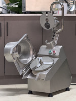 GOOPIKK VC65MS Commerciële Aardappelchips Snijmachine Elektrische Groente- en Fruit Snijder/Hakker/Dobbelsteenmachine Met 6 Schijven 220V