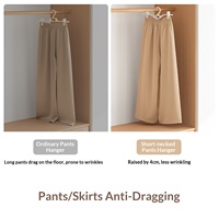 Porte-pantalons d'angle en PP à col court, multifonctionnel et antidérapant, avec pinces pour jupes et pantalons, pour armoire domestique, lot de 5