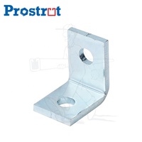 Plaque d'angle à 2 trous en acier zingué, norme ASTM, pour profilés Unistrut en C