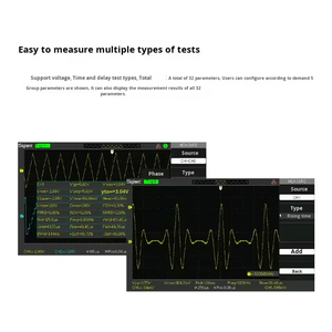SIGLENT100M 2CH SDS1000A ออสซิลโลสโคปแบบดิจิตอลพร้อมหน่วยความจำ 2 Mpts ความลึกหน่วยความจำ 7 นิ้ว TFT LCD สำหรับการวัดสัญญาณที่ซับซ้อน - Product Image 5