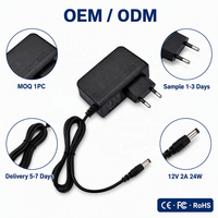 Adaptateur secteur 12V DC 2A 24W, alimentation AC/DC pour fontaine à eau pour animaux de compagnie, rideau intelligent, CE FCC, vente en gros