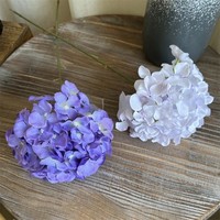 Usine En Gros Bleu Hortensia Fleur Artificielle Tige Unique Boule Forme pour Hôtel Décor Graduation ou Halloween Occasions
