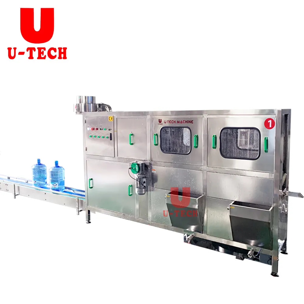U tech máquina de enchimento de água, alta qualidade automática 5 galão 300 bph barril máquina de enchimento de água pura