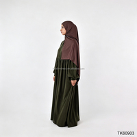 Abaya d'hiver en velours côtelé 2026 Dubaï pour femmes musulmanes, robe longue maxi islamique à manches bouffantes et fermeture éclair pour l'allaitement